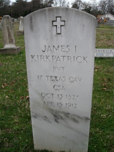 James Isaac Kirkpatrick Military Headstone