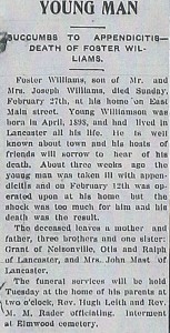 Marvin Foster Williams Obituary