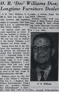 O.R. "Doc" Williams Obituary